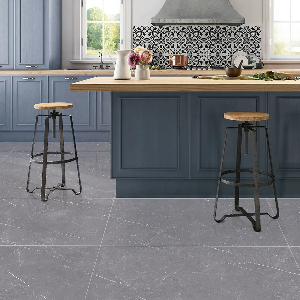 Beris 60×120 Polished Porcelain Tile dark gray