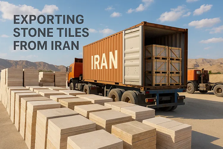 Exporting stone tiles from Iran