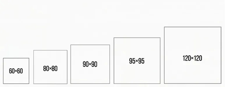 Popular sizes for floor tiles