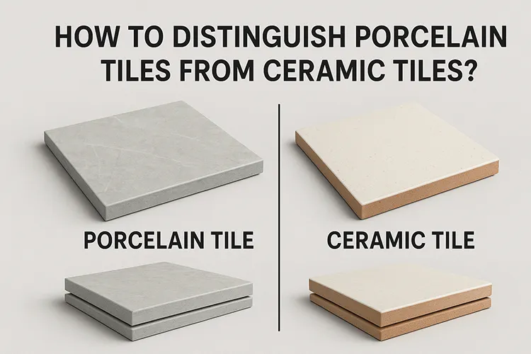 methods to distinguish porcelain tiles