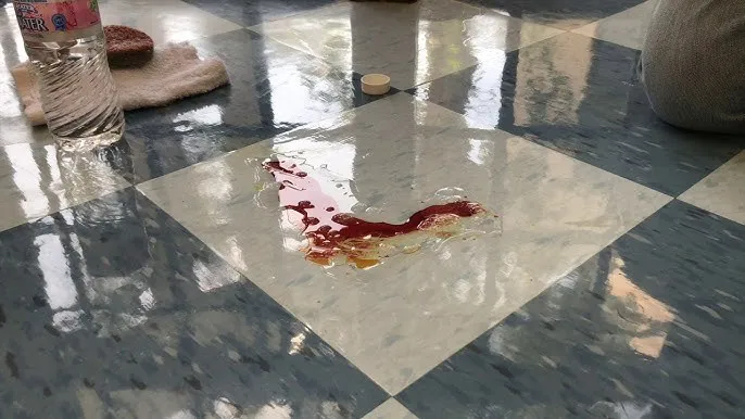 how to remove Iodine from ceramic tiles?