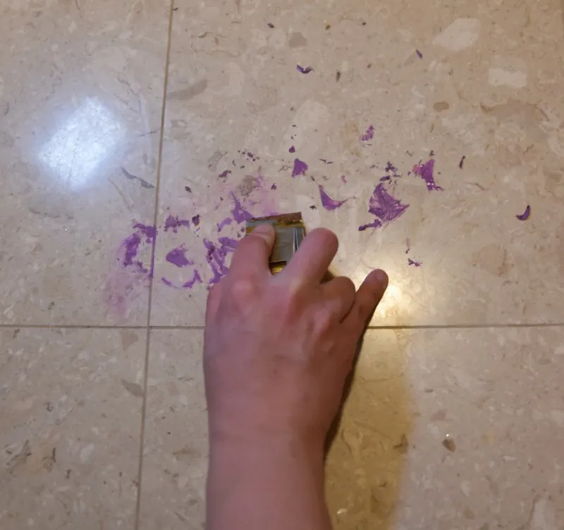 how to remove nail polish from ceramic tiles?