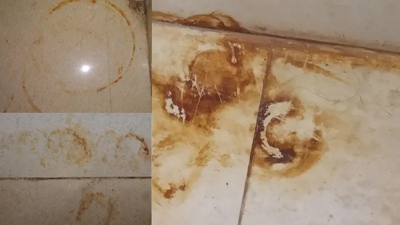 how to remove Rust stains from ceramic tiles?