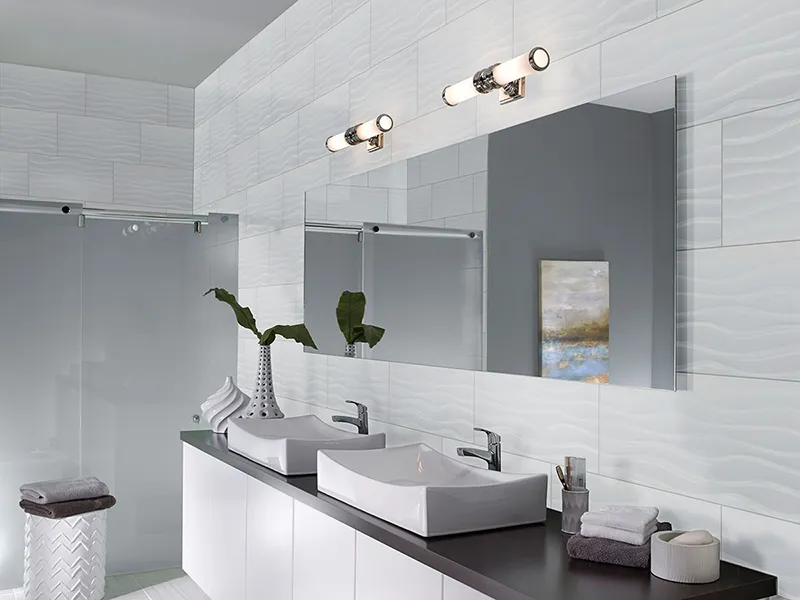 White ceramic tiles for bathroom