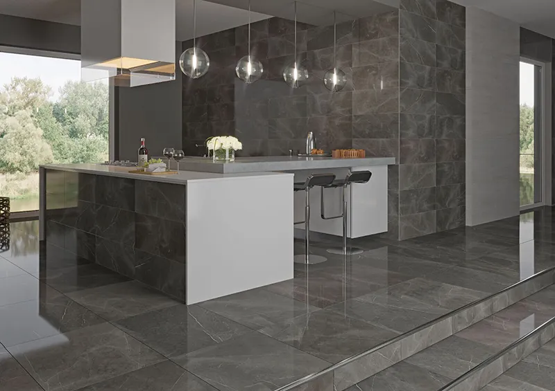 Granite tiles bring strength and elegance to kitchens and living spaces.