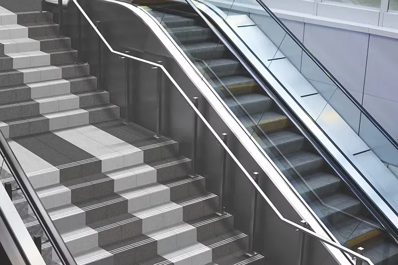 Granite-Look Ceramic Tiles for Stairs