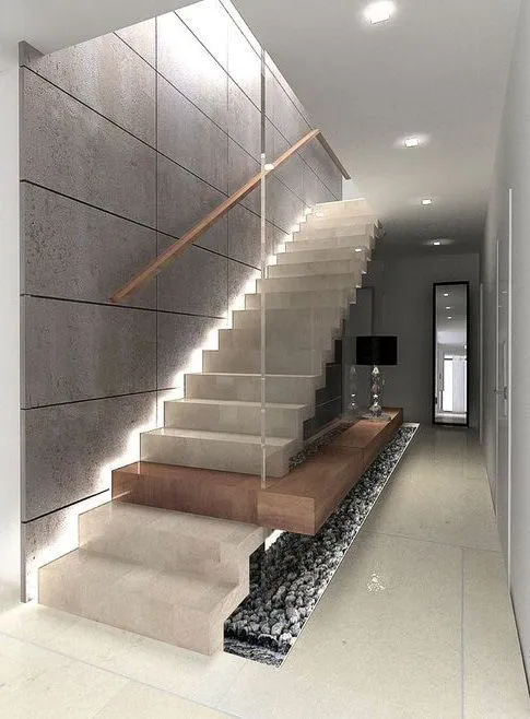 Gray and Charcoal Ceramic Tile for Stairs