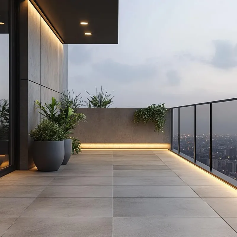 Ceramic tiles suitable for balconies and rooftops